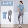 Yoga -outfit 2023 Workout Set Women Sports Suit Gym Kleding Running Leggings Leggings Top zomer Fitness Training Jogging Sportswear 2 stks