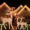 Decorations Christmas Lightup Deer LED Christmas Lighted Reindeer For Xmas Decoration Luminous Reindeer Ornament Outdoor Decor ZZ