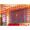 Decorazione per feste 16 cuori Disposizione della stanza del matrimonio romantico Fai da te Ghirlanda non tessuta Creativo Tenda cuore amore Za5819 Drop Delive Dhkmc