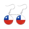 Dangle Lustre Drapeau National Boucles D'oreilles Chili Hongrie Uruguay Mexique Roumanie Croatie Vatican Panama Vietnam Bijoux Dhgarden Dhrfx