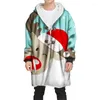 Piumini da uomo di Natale Cappotti 3D da uomo Allunga giacche invernali spesse Casual Costume da festa maschile monopetto Taglie forti XL-4XL