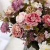 Fleurs décoratives couronnes Vintage soie pivoine artificielle Penoy Rose mariage Bouquet faux pour la maison jardin décorationdécoratif