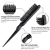 Pędzle do włosów Zestaw grzebieniowy Stylizacja Specjalne spiczasty ogon ubijanie podwójnie nagłówek pędzla Brwi długi fryzjer makijaż Updo Dzieci Salon Narzędzia 231115
