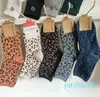 13 Colors Leopard Print Socks Accessories For Girls Woman Autumn And Winter Warm Mid-waist Sock Animal Textured Women Socks