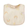 Foulards Wraps Bavoirs en forme de U pour bébé Serviette de salive solide et hautement absorbante Born Burp Cloths Écharpe de cou à 6 couches pour garçons et filles Bavoir d'alimentation 231115