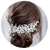 Flower Headwear Wedding Headband for Bride Crystal Pearls Women Tiara Bridal Headpieces Jewelry Accessories