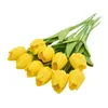 Faux Floral Greenery 10PCS Tulip Artificial Flower Real Touch Artificial Bouquet PE Fake Flower for Wedding Decoration Flowers Home Garden Decor 230414