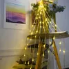 Objets décoratifs Figurines LED Cascade à cinq branches Lumières étanche USB Plug in Télécommande Jardin extérieur Fête de Noël 231115