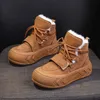 Laarzen Vintage Winter Enkel Dames Met Bont Veterschoenen Platform Voor Sneakers Warme Sneeuwschoenen Designer Kort 231115