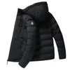 メンズダウンパーカスファッション冬のジャケットメンフーディードパーカウォームプルーフコートオスの厚いジッパージャケットSソリッドコートM-4XL 231115