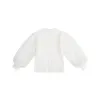 Pullover bambino neonate vestiti bianco pullover in maglia pizzo manica a sbuffo fondo camicia cappotto maglione primavera autunno bambini abbigliamento per bambini 231115