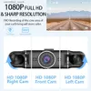 Car DVRs Car DVR DashCam 4CH HD 4*1080P 24H Parking Monitor Video Recorder Night Vision WiFi GPS Dashboard Camer Black Box Loop Recording Q231115