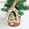 Kerstdecoraties sneeuwvlok houten verfraaiingen rustieke boomhangend ornament decor