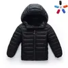 Down Coat 2023 Barn Winter Jacket Ultra Light Baby Boys Solid Color Hooded Ytterkläder Kids For Girls Snowsuit Clothing 3-10 Y