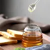 Storage Bottles Creative Stripes Honey Jug High Borosilicate Clear Glass Jar Jam Home Candy Chocolate Bottle Cup Rod