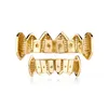 Masowe złote zęby Grillz Hip Hop Iced Out Fajne popularne wampirów gangsta fang cap cosplay biżuteria
