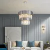 Ljuskronor Dimble LED Postmodern Silver Crystal Desinger Chandelier Lighting Suspension Lumtaire Lampen Luster for Dinning Room Foyer