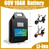 60V 18AH Li-Ion wasserdichter Lithium-Polymer-Akku für Harley Elektroauto Dreirad Roller Fahrrad Golfwagen