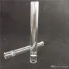 78mm glas Smoking Pipes Fladdermöss One Hitter Pipe Clear OG för tobak handpipor Vattenpipa tillbehör Snus Snorter Dispenser Tube Halm Sniffer oljebrännare OD 10mm