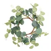 Decorative Flowers Artificial Wreath Decorations Eucalyptus Leaves Tabletop Decor Spring Summer Candle Holder For Window
