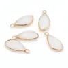 Pendant Necklaces Natural White Jade Semi-precious Stone Irregular Shape Charms For Jewelry Making DIY Necklace Accessorie 10x25mm 1PC