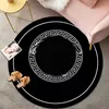 Popular luxury carpet round designer area rugs gifts bedroom furniture black orange fashion room decorative ordinary round letters carpets high quality JF008 C23