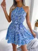 Vestidos informales para mujeres Cubierte de playa Vestido Ropio Floral Floral Estilo coreano Lace para verano Slip de vacaciones de vacaciones