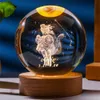 Laser Arts Crafts Giftsengraved Zodiac Sign Ball Crystal Ball Miniatura 3D Decoração artesanal Esfera de vidro Home Decoration Acessórios Presente