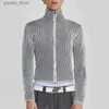 Men's Sweaters IEFB Men's Sweater Male Knits Tie-dye High Street Sleeveless Pullovers Turtleneck Top Zipper Cardigan 2023 Autumn Winter 9C3482 Q231115