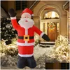 Decorazioni natalizie Decorazioni natalizie 8Ft/2.4M Babbo Natale gonfiabile luminoso esterno Led Nt Party Anno 2023 221109 Drop Deliver Dhvau