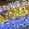 Obiekty dekoracyjne figurki świąteczne dekoracja lampy pleboniowe ozdoby drzewa ozdoby DIY koronkowe łuki String Navidad Decors Rok 231114