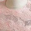 Fille Robes D'été Rose Robe De Soirée Pour Les Filles De Luxe Cérémonie De Mariage Enfants Robe De Bal À La Main Fleurs Paillettes Adolescent 4 À 14 Ans