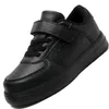 Plate-forme extérieure athlétique en cuir PU respirant baskets pour enfants décontracté enfants chaussures de bébé noir blanc enfant en bas âge filles garçons course Sport 231115