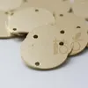 Charms 6 pièces de charme circulaire en laiton massif découpé au laser avec 3 trous - 16x14 mm (4501C)