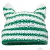 Berretti Sklies Beanie Devil Horn Hat Crochet Cappelli carini lavorati a maglia per le donne Cappellini invernali caldi Drop Delivery Accessori moda Sc Dhgarden Dhs0T