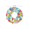 Decorative Flowers Easter Egg Wreath Front Door Decoration Artificial With Christmas Sign Cute House Decorations