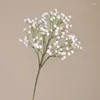 Декоративные цветы, белая ветка с дыханием, искусственные растения «сделай сам», свадебное украшение для дома, венок Flores Artificiales