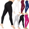 Completo da yoga 40% Leggings slim elasticizzati a vita alta tinta unita da donna Leggings sportivi da fitness ad alta elasticità per yoga Pantaloni da allenamento per corsa all'anca P 231114