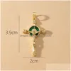 Charms Voleaf Cz Cross Charms Pendant For Necklace Making Copper Gold Plated Crucifix Jewelry Supplies Diy Wholesale Bk Vjc105 Drop De Dhsnd