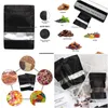 Packing Bags Resealable Mylar With Window Black Aluminium Self Seal Bag Smell Proof Kitchen Storage Clear Packaging Lx4714 Drop Deli Dhxrn