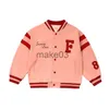 Vestes Nouvelles filles rose Baseball manteau enfants Bomber veste automne décontracté Sport hauts école enfants coréen vêtements d'extérieur Varsity veste 10 12 Y J231115