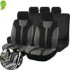 Ny uppgradering Vinterbiltillbehör Interiör PU LÄDER KORT PLUSH UNIVERSAL SEAT COVERS FÖR BIL FIT FÖR MEST CAR SUV TRUCK VAN