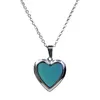 Pendant Necklaces Personalized Heart Po Box Necklace For Women Warm Change Color Love Charm Collarbone Chain Ladies Fashion Jewelry