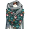 Scarves Women Wrap Warm Shawls Button Soft Print Casual Fashion Winter Plaid Scarfs For Womens Head Scarf Wraps