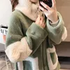 MEXZT Dames Faux Lamsfleece Winter Dikke warme jassen Mode Harajuku Lange mouwen Koreaanse jassen Vintage vrouwelijk casual uitloper 231115
