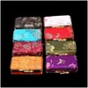 Geschenkwikkel Mirrored Silk Brocade Craft Box Travel sieraden Lege dubbele lippenstift opbergdozen lippenbalsembuizen verpakkingscontainer dhc5j