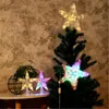 Christmas Decorations Year Decoration Night Light Luminous Star Five-pointed Tree Top LightChristmas