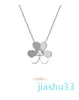 Pendant Necklace 3-leaf clover in various sizes Gold Rose Silver Crystal Miniature