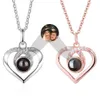 Ожерелья с подвесками на заказ, ожерелье с проекцией Po, цепочка с проекционным сердцем, персонализированная подвеска Po, мемориал, свадебные украшения, подарки 231115