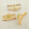 Hair Clips NH02 Wmens Fashion Hairwear Plastic Double Colors Flowers Lady Nice Six Kinds